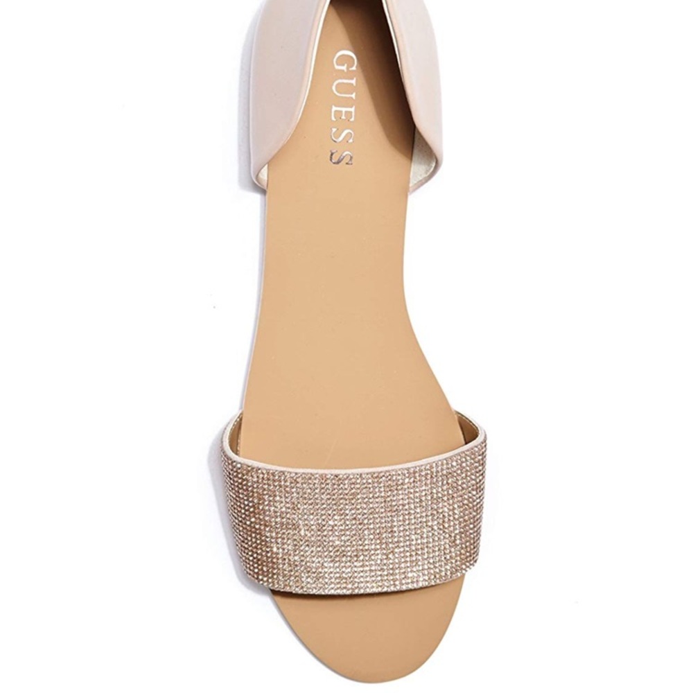 Guess Blush Rhinestone Sandals Size 7.5